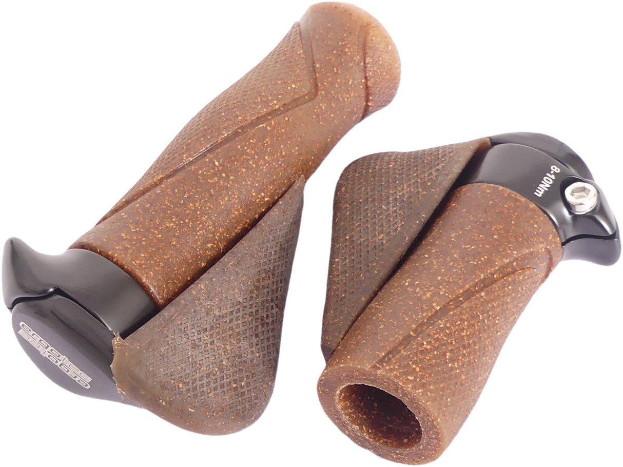 Sistema de mango ergonómico - 130 mm 87 mm - Dura Cork Aluminium - Marrón negro
