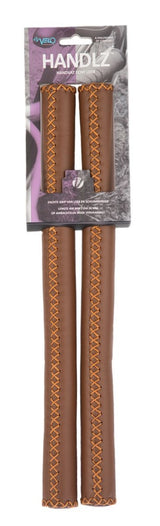 Lida com a direção de couro 40 cm Ø2 cm marrom por conjunto