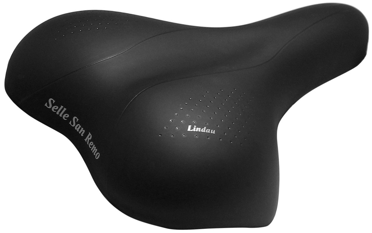 Selle San Remo Bicycle Saddle Lindau til City Trekking Bikes - Black (Workplace Packaging)