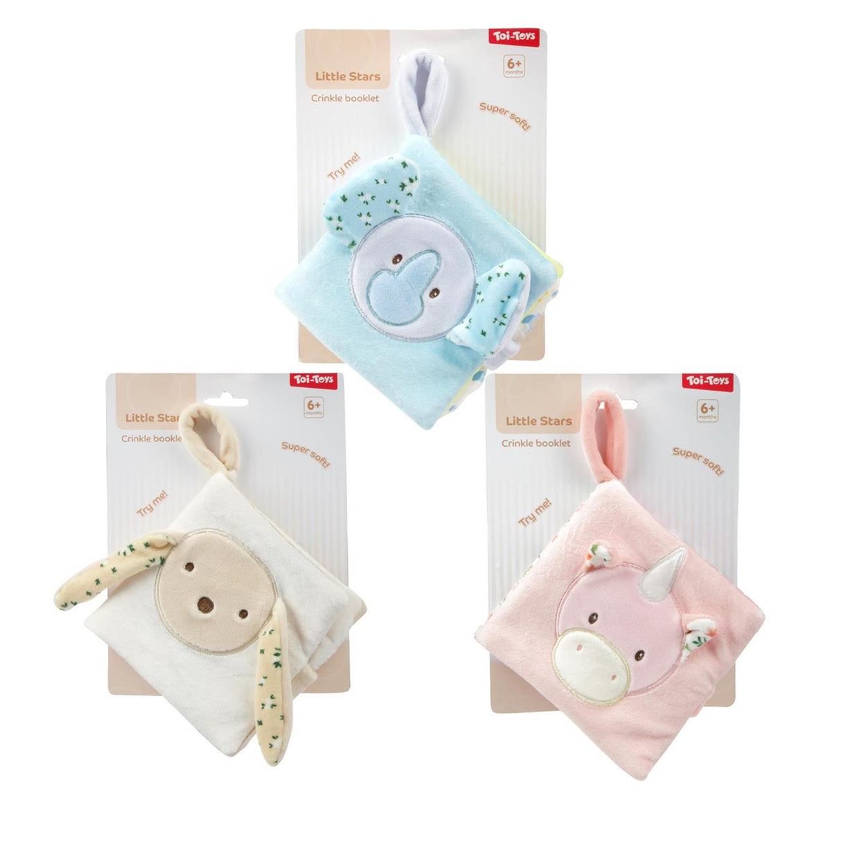 Toi-toys little stars baby pluche knisperboek