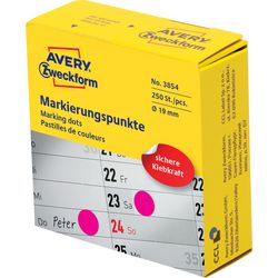 Žymėjimo taškai avery purpurinė 250 vnt 19 mm