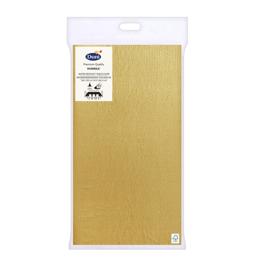 Duni Tablecloth 138x220 cm Gold
