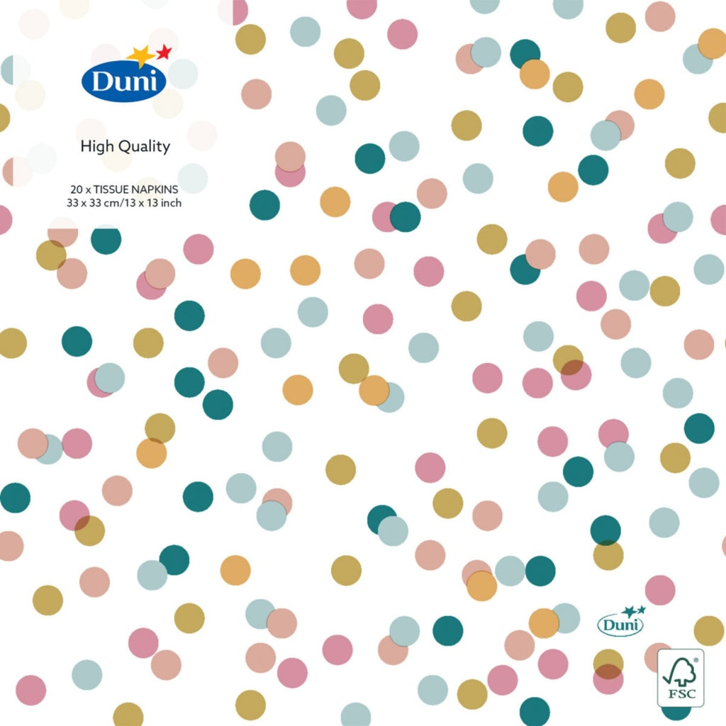 Duni servilletas de sueño dots 33x33 cm 20 piezas
