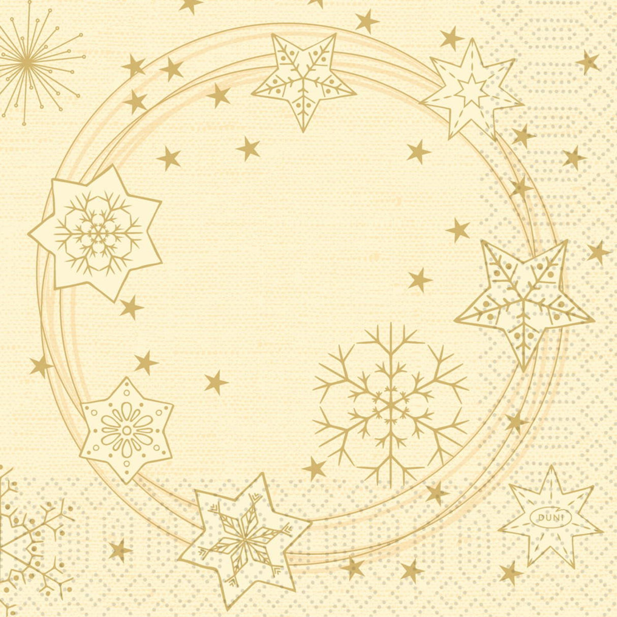 Duni servetten star shine cream 33x33cm