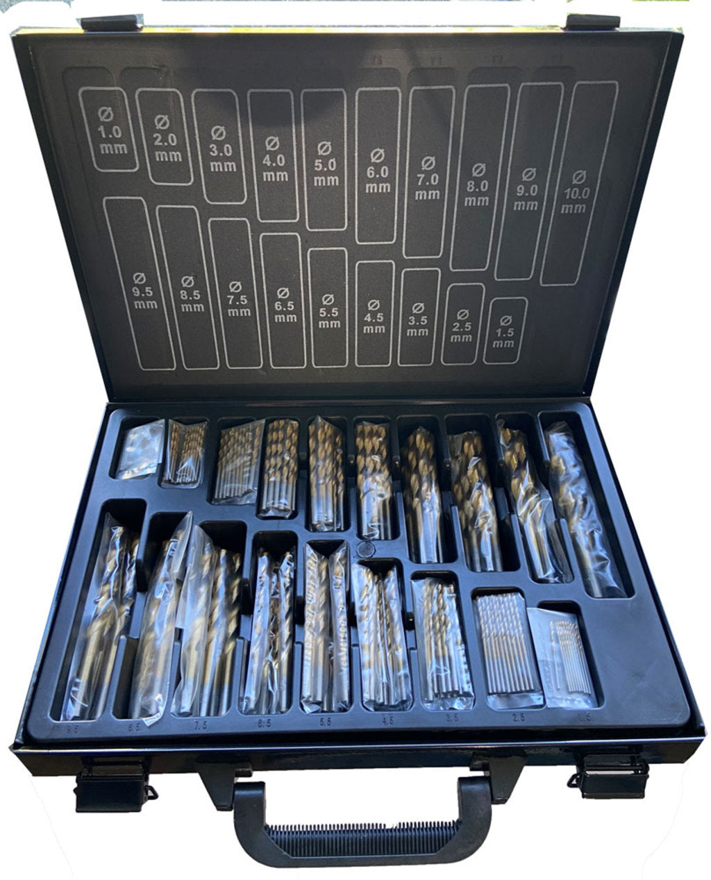Wisvo GRS Drill Bit Set 1-10 HSS 140pcs Case