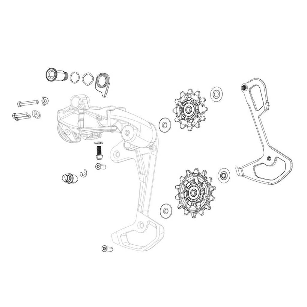Sram derailleur GX Eagle T AXS battery clip