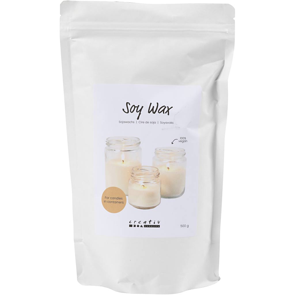 Creativ company sojawas, voor kaarsen in potten, crème, 500 gr 1 doos