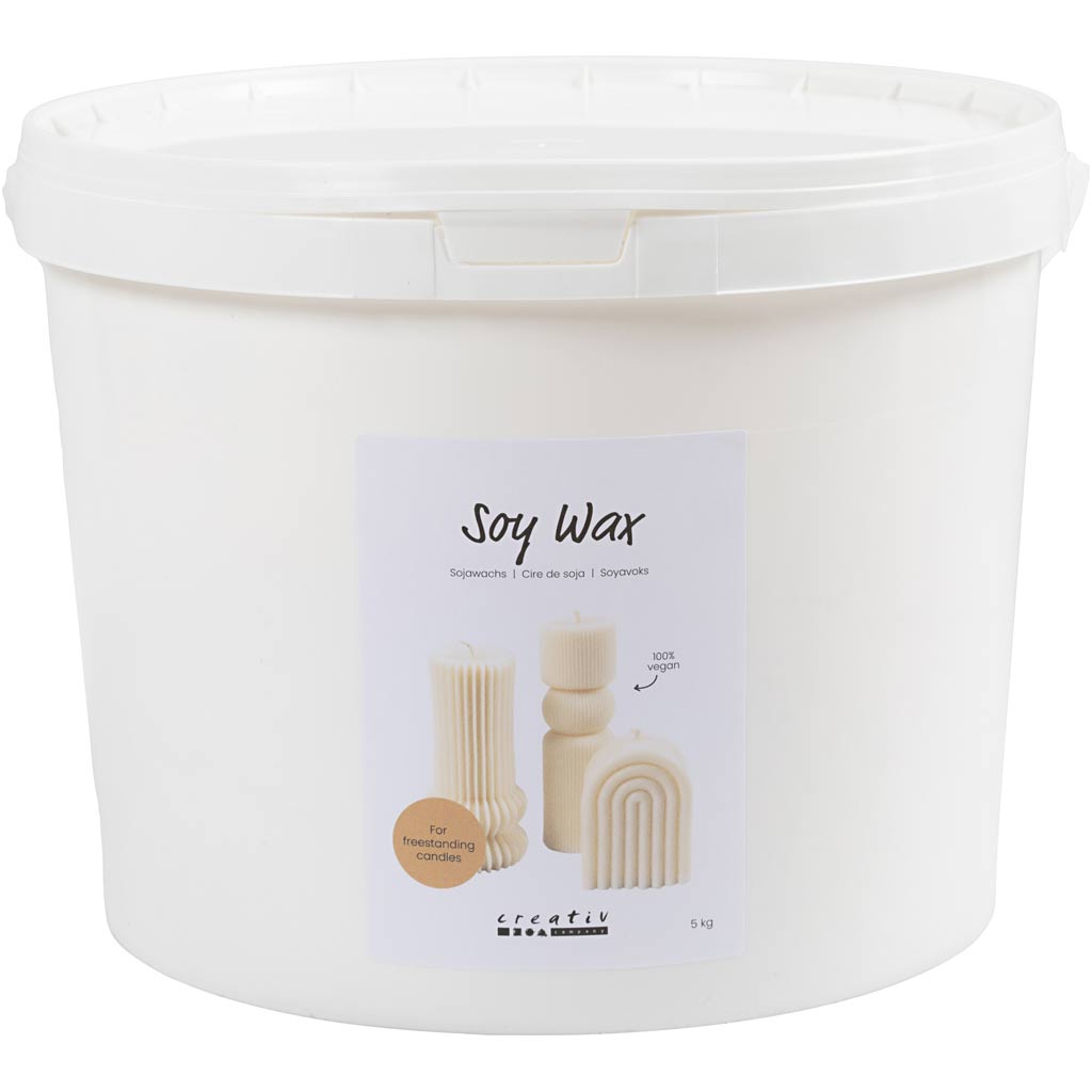 Creativ company sojawas, voor kaarsen die op zich staan, crème, 5 kg 1 doos
