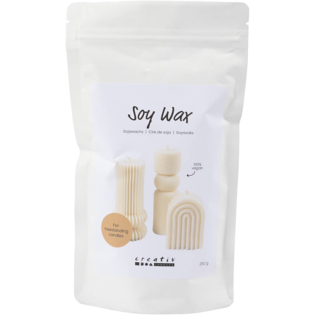 Creativ company sojawas, voor kaarsen die op zich staan, crème, 250 gr 1 doos