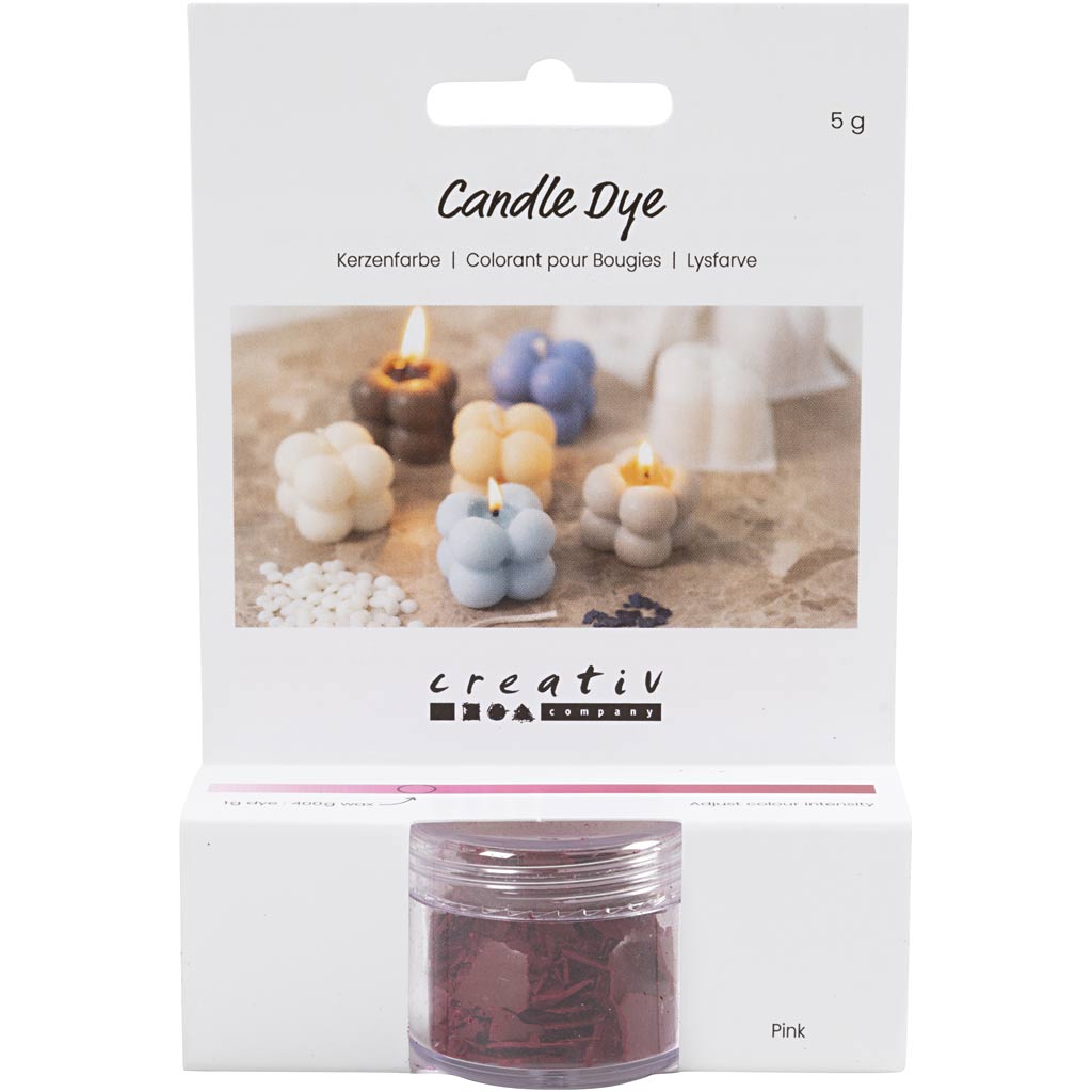 Creativ company kaarsenverf, roze, 5 gr 1 doos