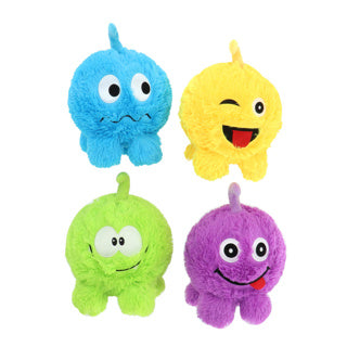 Liathróid Plush preabadh Furry cara clúmhach 23 cm assorted | 4 phíosa