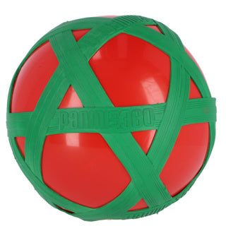 Roude Kräizball mat grénge Gummi Band