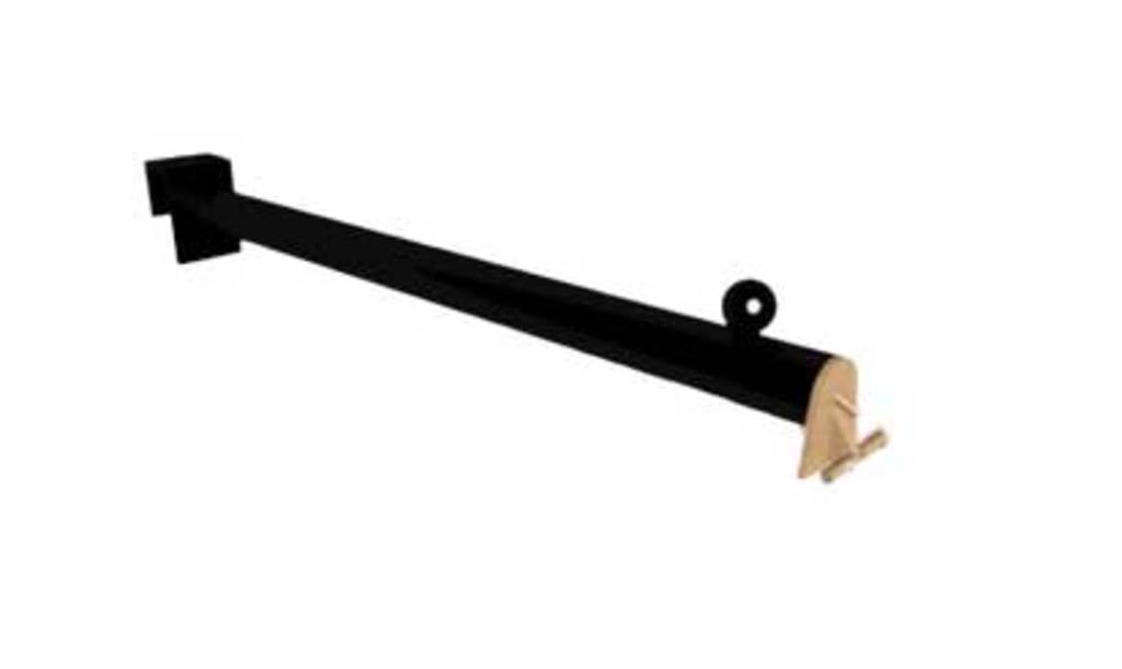 Unbranded shelving hook straight with stud 300mm RAL9005