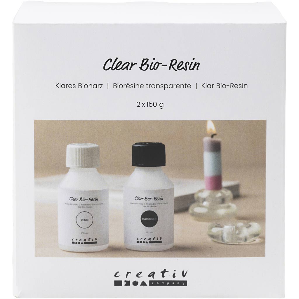 Creativ company transparant bio-hars, helder, 2x150 ml 1 doos