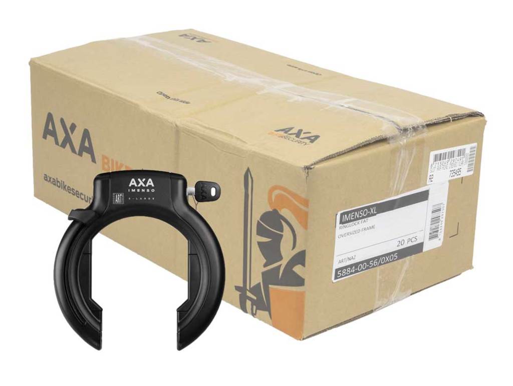 Axa Ringslot Imenso x Large with fixed key - Black (Workplace packaging)