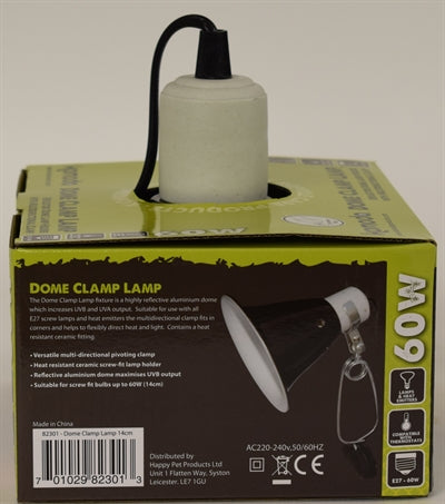 KOMODO Black Dome Clamp Lamp Freptle