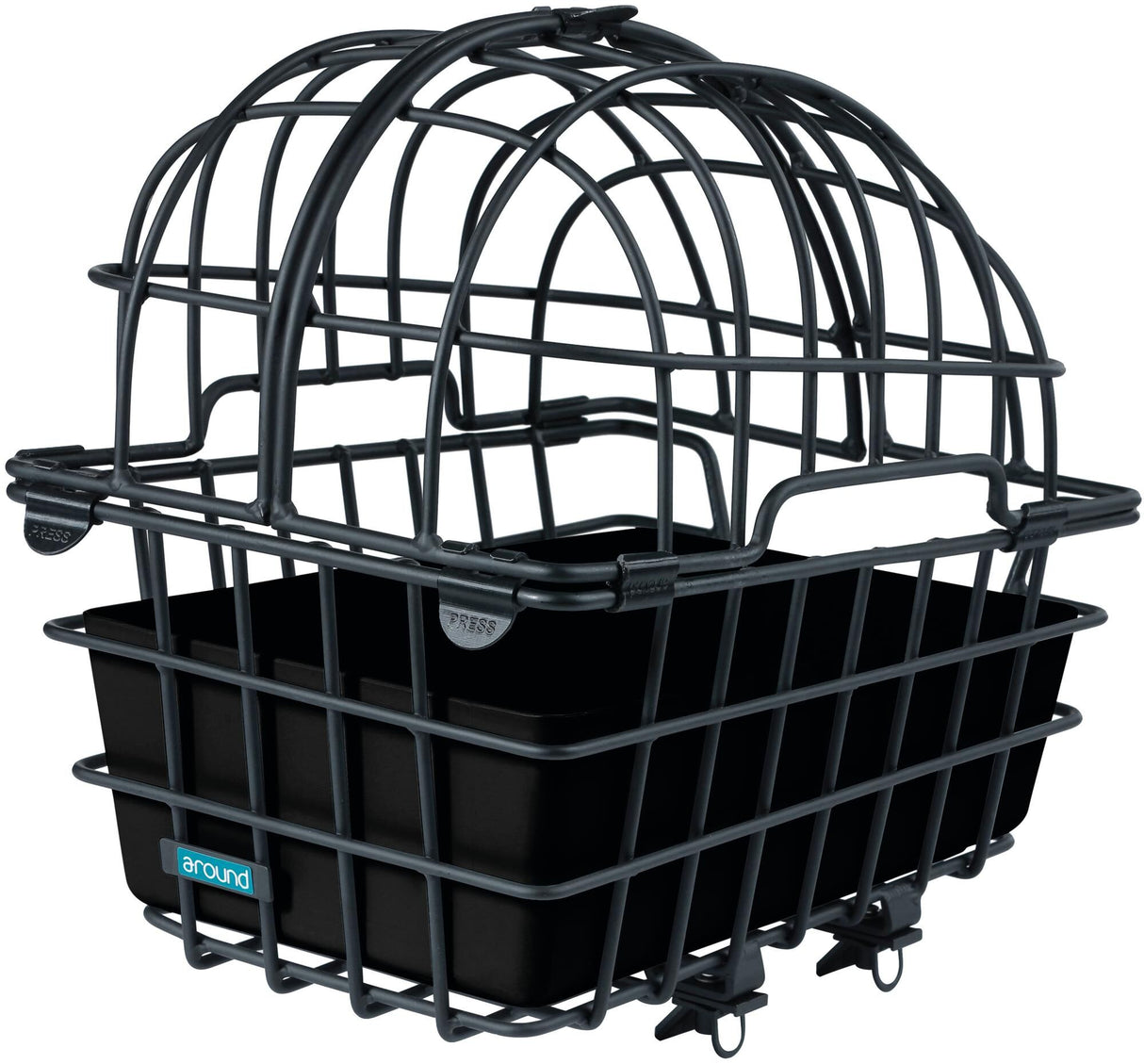 Around Animal bike basket Luna XL incl. Fix System - Matt Black