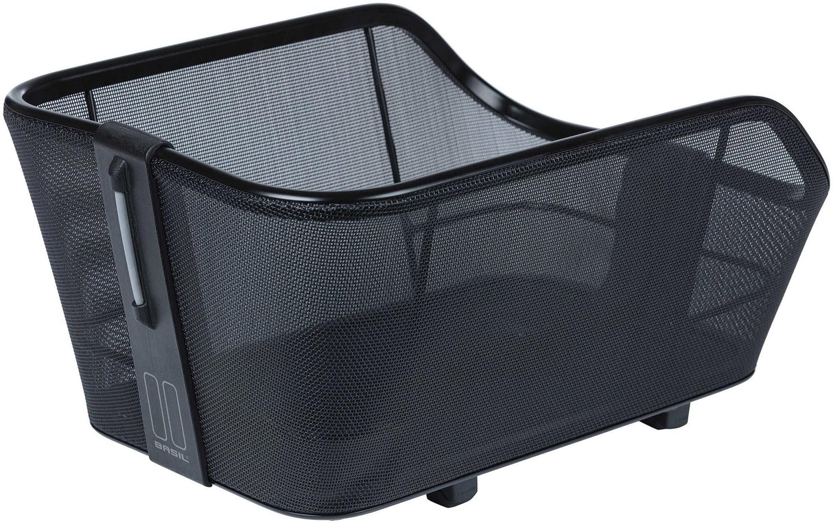 Basil Cento Tech Fiber WSL - Bicycle basket - On the back - Solid Black