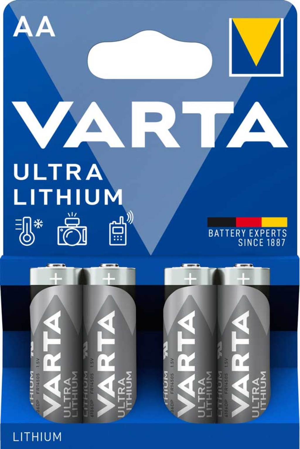 Batt va ultra lithium aa krt a 4