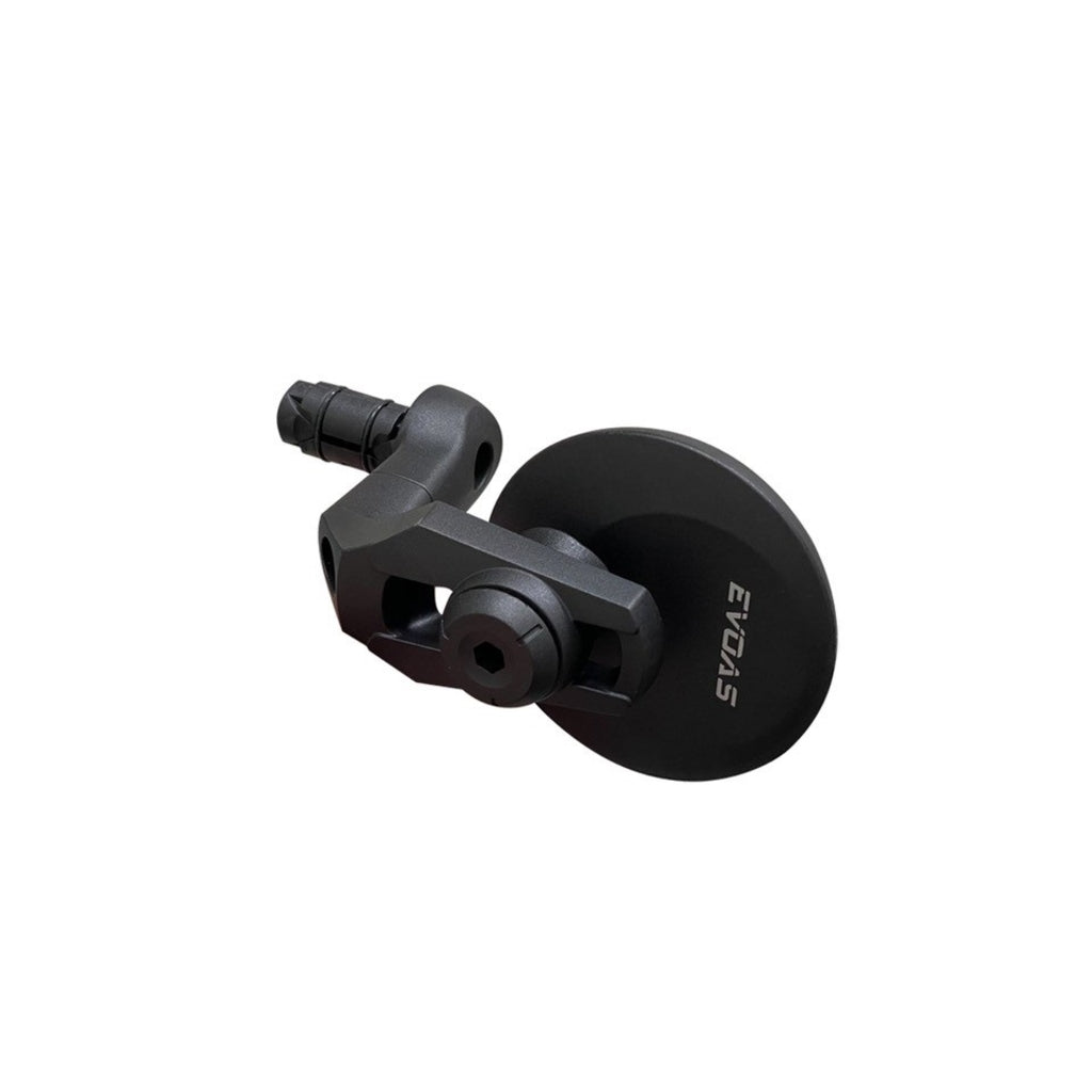 Evoas mirror luxury black round plug-in adjustable