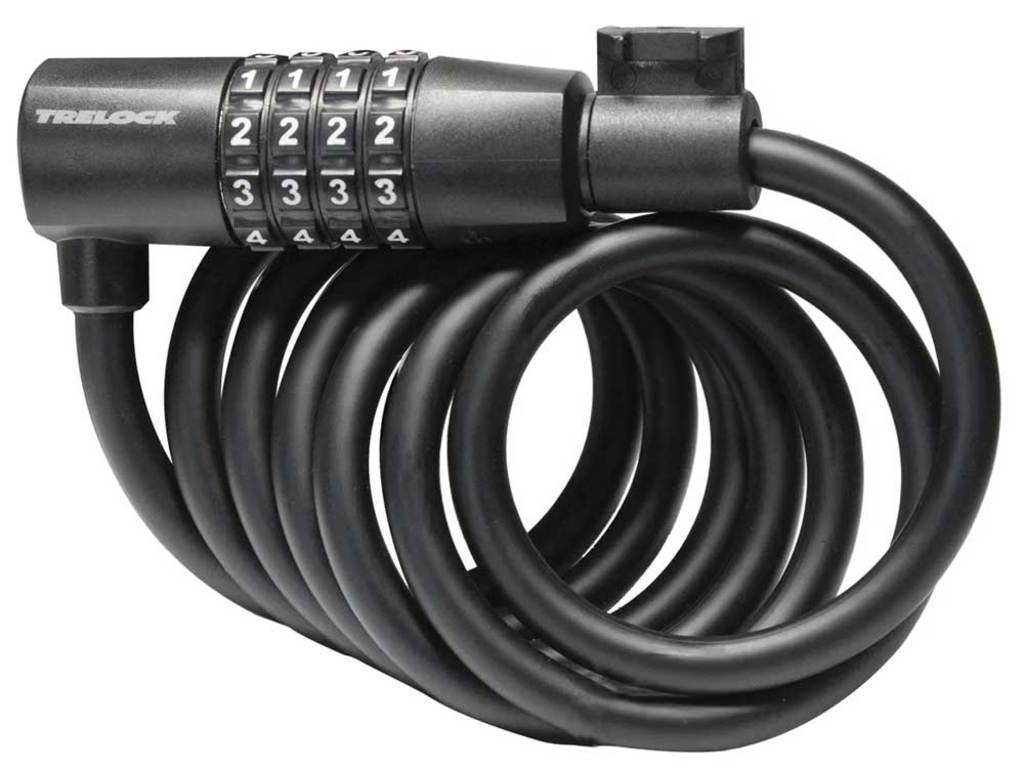 Trelock SK108 Code de verrouillage du câble en spirale 180 8 mm noir