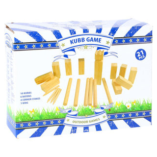 Kubb Set Large Wood FSC, 21DLG.