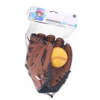 Baseball sett kunstig skinn
