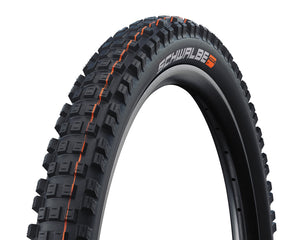 Schwalbe hvirvelstrøm bag - tle - addix soft - super gravity - 27,5x2,60 - sort