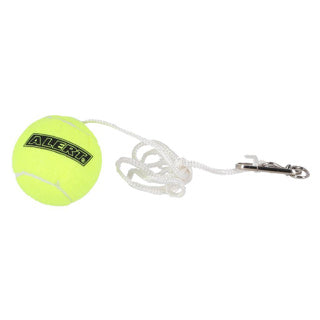 Alerta de la pelota de tenis deportivo con cuerda