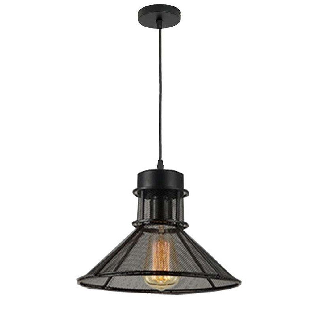 Homestyle Pro MK110-BB Industrial hanging lamp 28x18 cm Black Metal