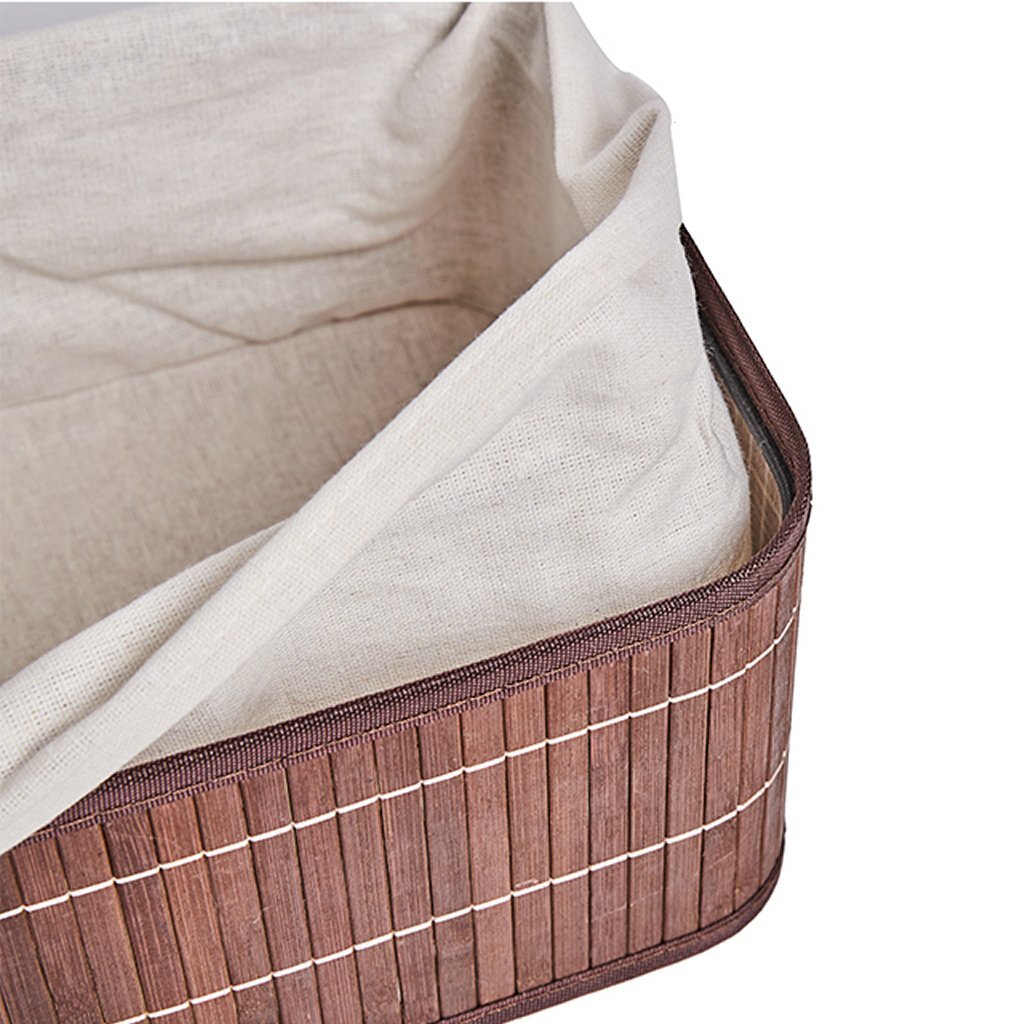 Homestyle Pro Bamboo Storage Kosze 3 sztuki brązowe białe