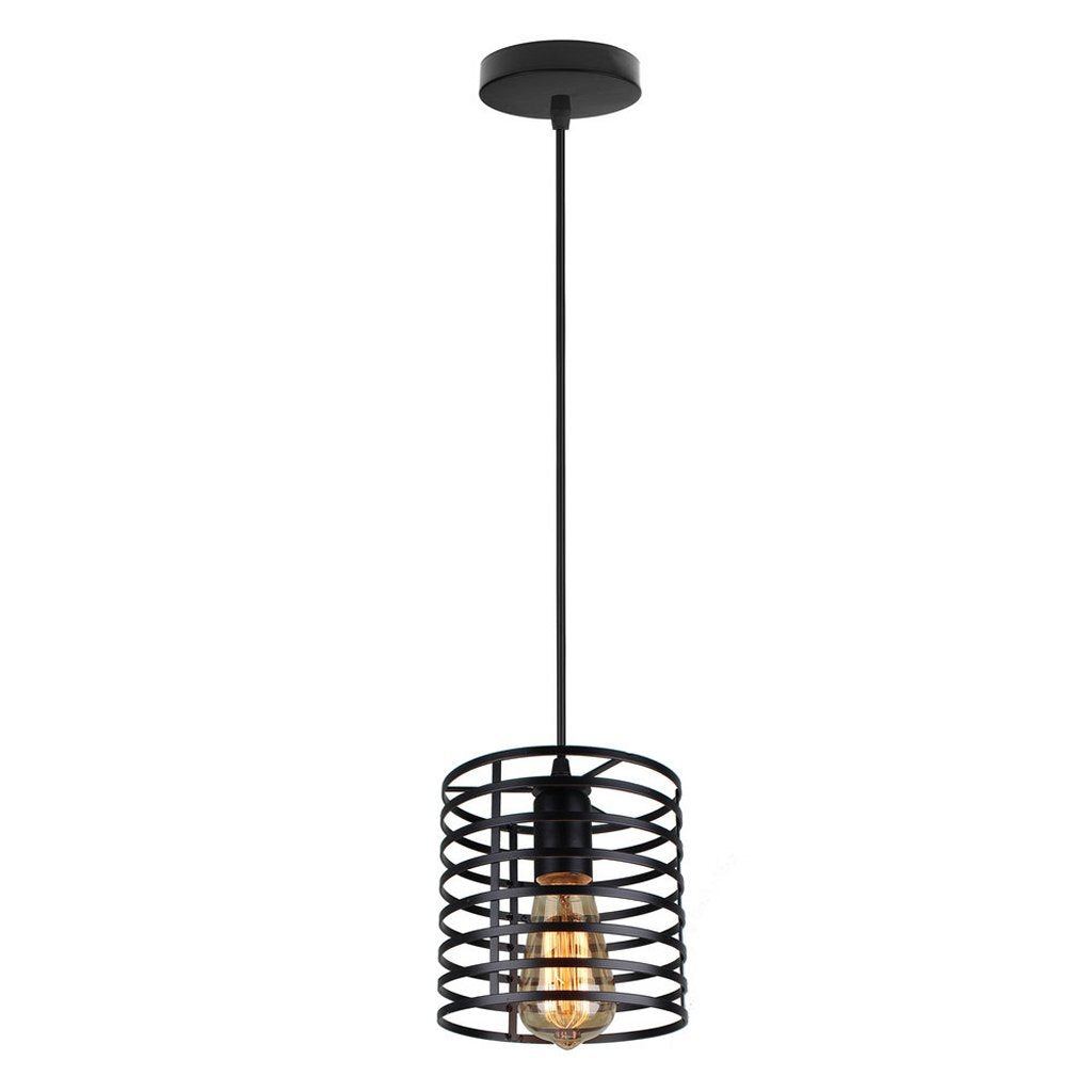 Homestyle Pro MK014-B Průmyslová závěsná lampa 16x19 cm Černý kov