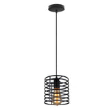 Homestyle Pro MK014-B Průmyslová závěsná lampa 16x19 cm Černý kov