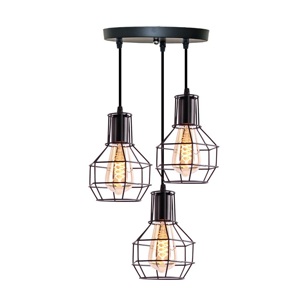 Homestyle Pro MK021-B Průmyslové závěsné lampy Černý kov