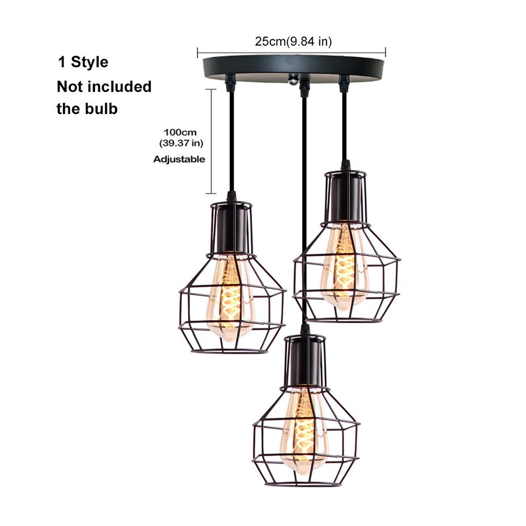 Homestyle Pro MK021-B Průmyslové závěsné lampy Černý kov