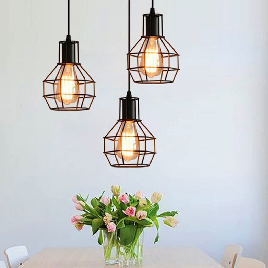 Homestyle Pro MK021-B Průmyslové závěsné lampy Černý kov