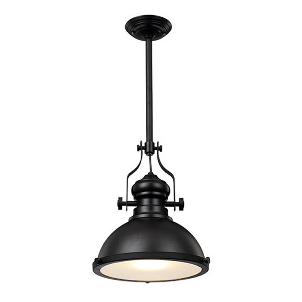 Homestyle Pro Mk102-WB Průmyslová závěsná lampa 32x35 cm Černý bílý kov