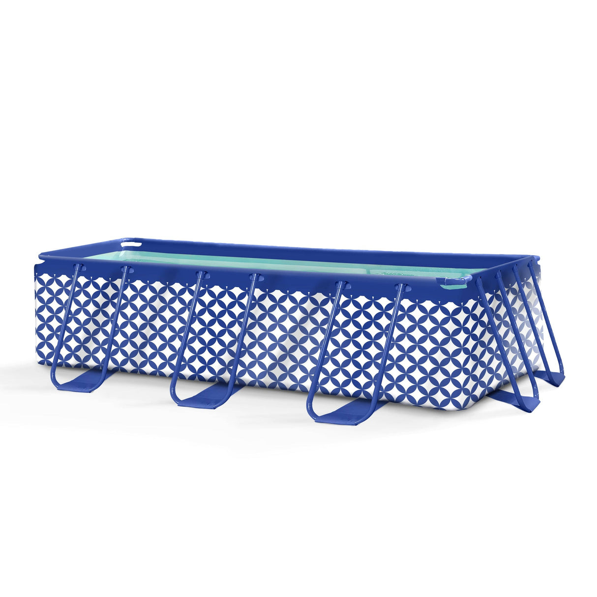 Elegance | dark blue and white above-ground pool 400x200x100 cm