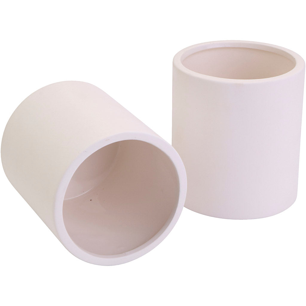Ceramic pots, d 9 cm, dim 10 cm, 12 pieces in 1 box