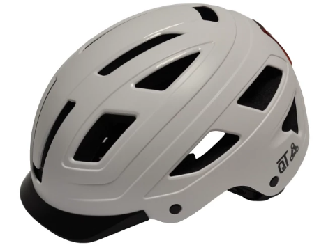 QT Cycle Tech Helmet Urban Style White Size L 58-62 CM 2810393