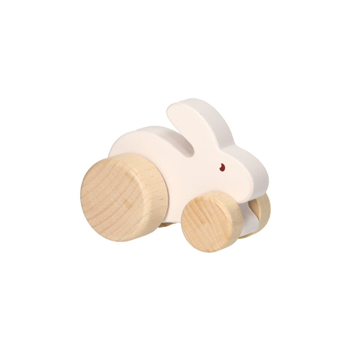 Figura da gioco in legno - coniglio su ruote