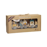 Wooden stacking and pull-along train