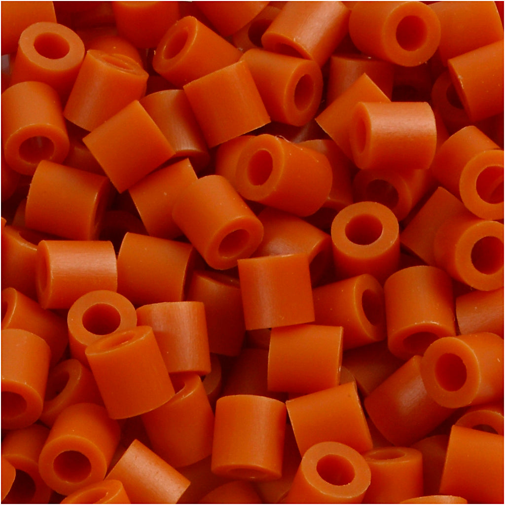 Nabbi strijkkralen, afm 5x5 mm, gatgrootte 2,5 mm, medium, rood bruin (32254), 6000 stuk 1 doos