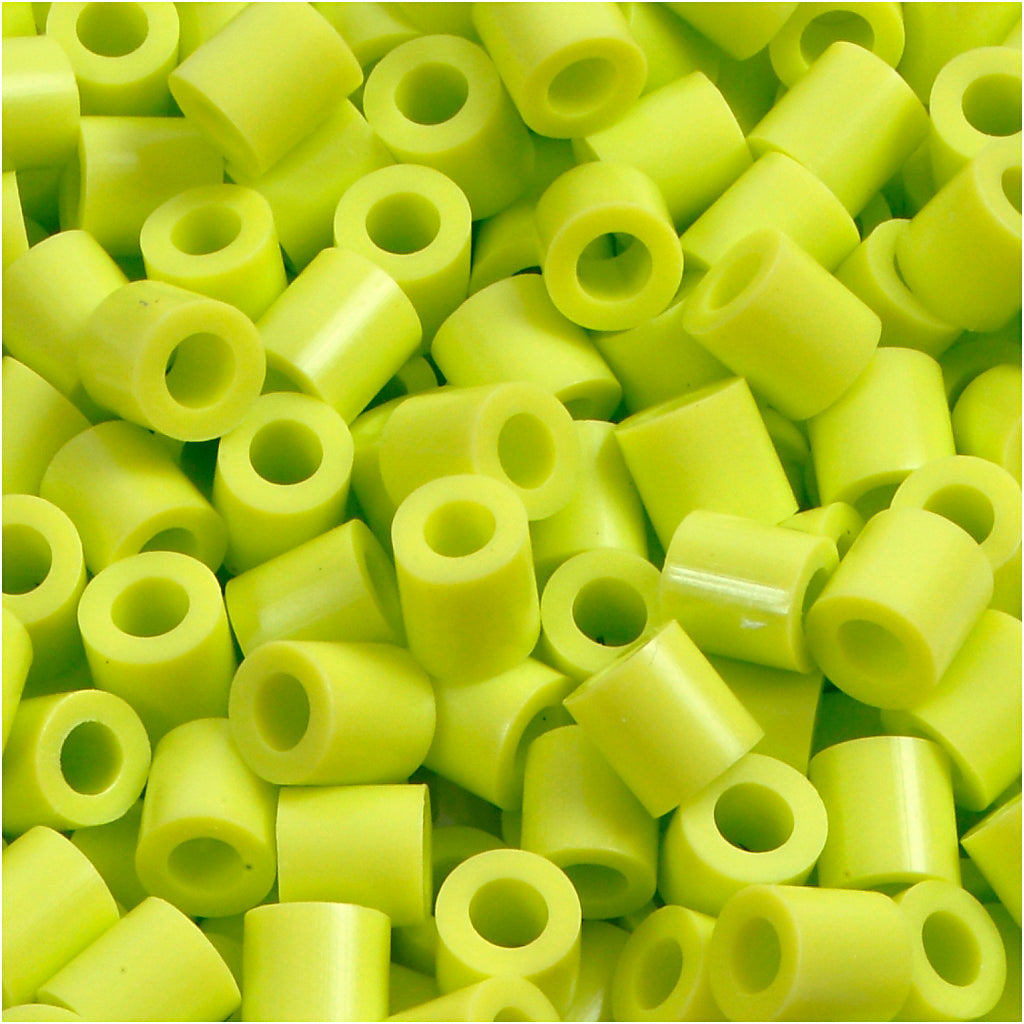 Nabbi ironing beads, size 5x5 mm, hole size 2.5 mm, medium, lime green (32241), 1100 pieces 1 box
