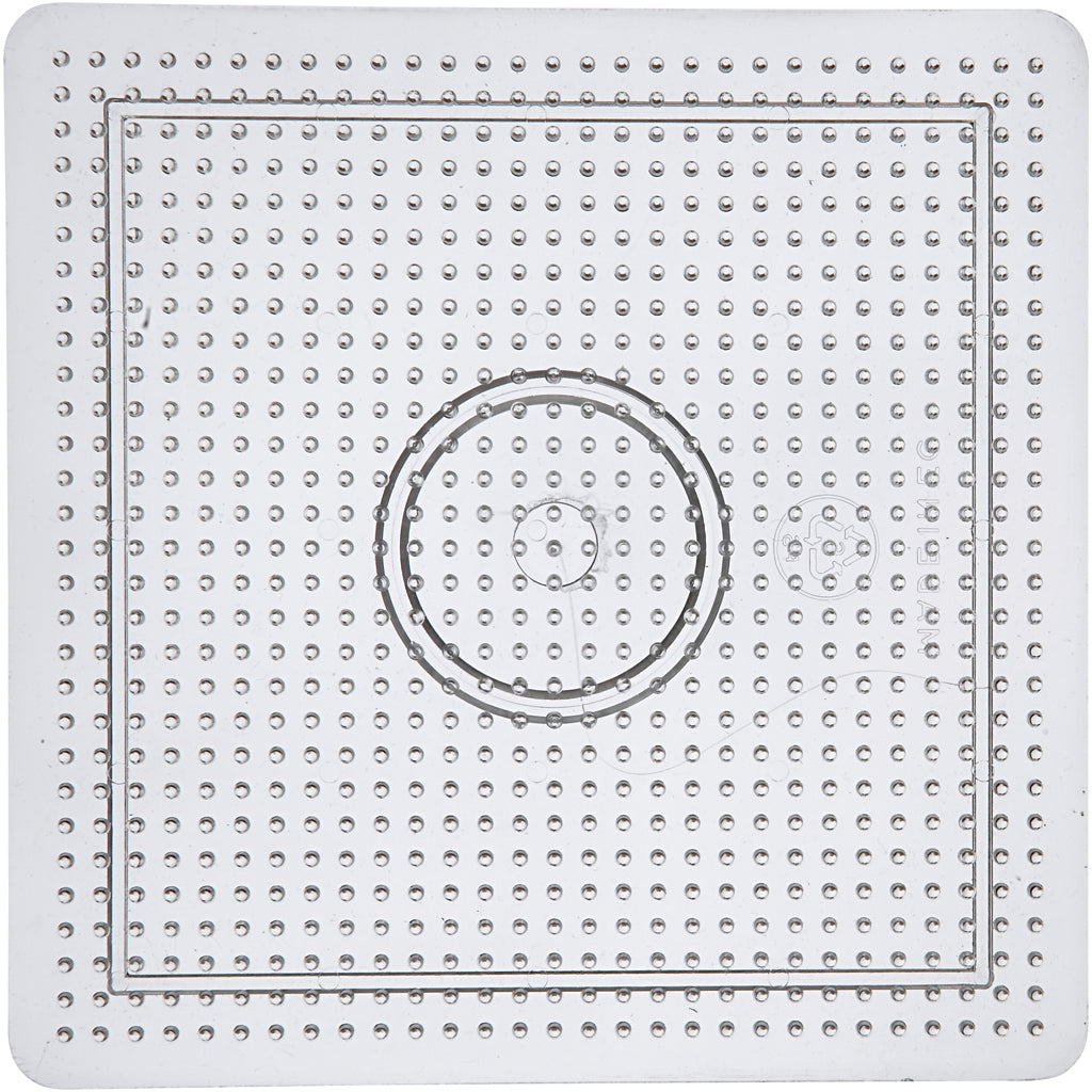 Creativ Company String Beading Sign Square Clear, 14.5 x 14.5 cm