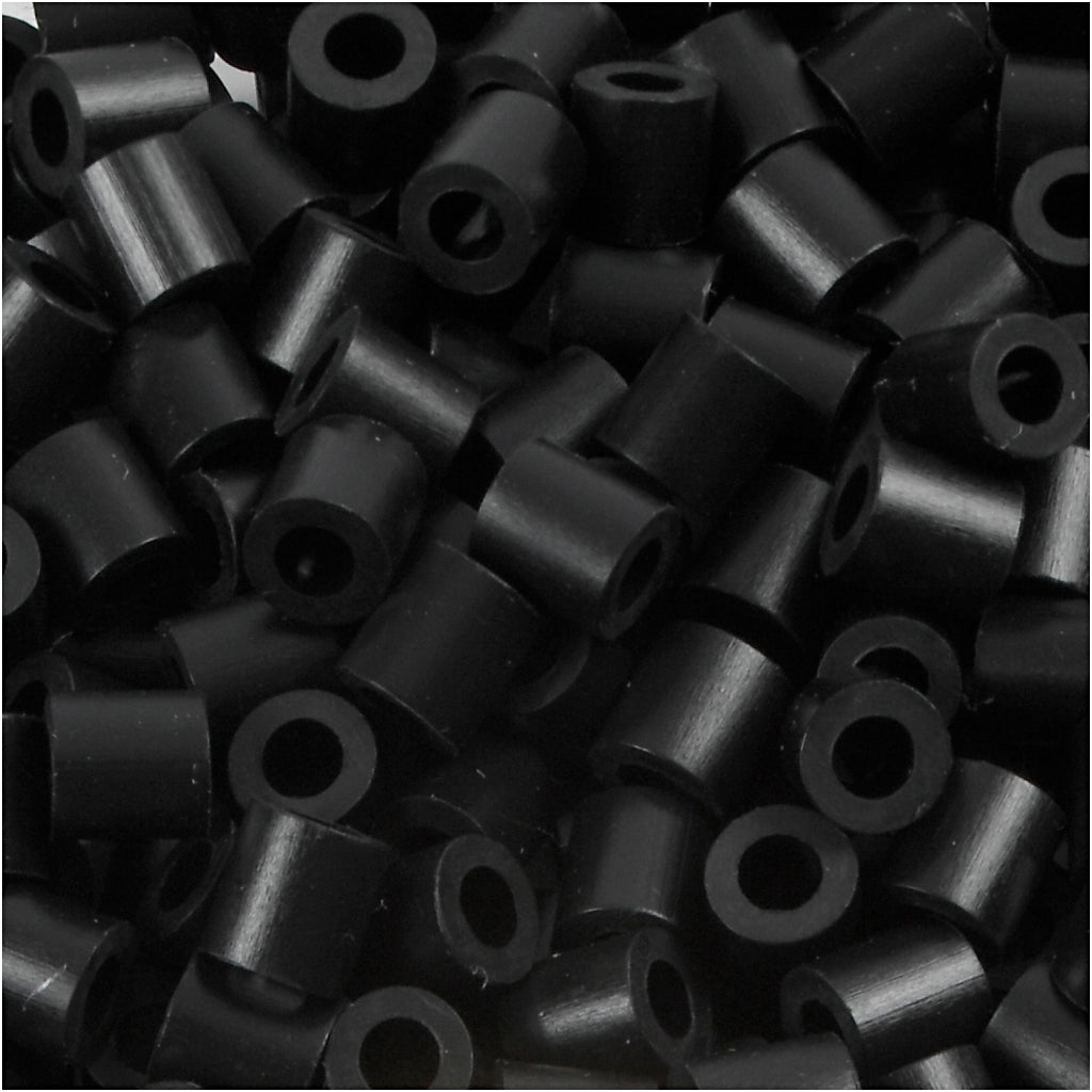 Nabbi foto kralen, afm 5x5 mm, gatgrootte 2,5 mm, medium, schwarz (1), 6000 stuk 1 doos