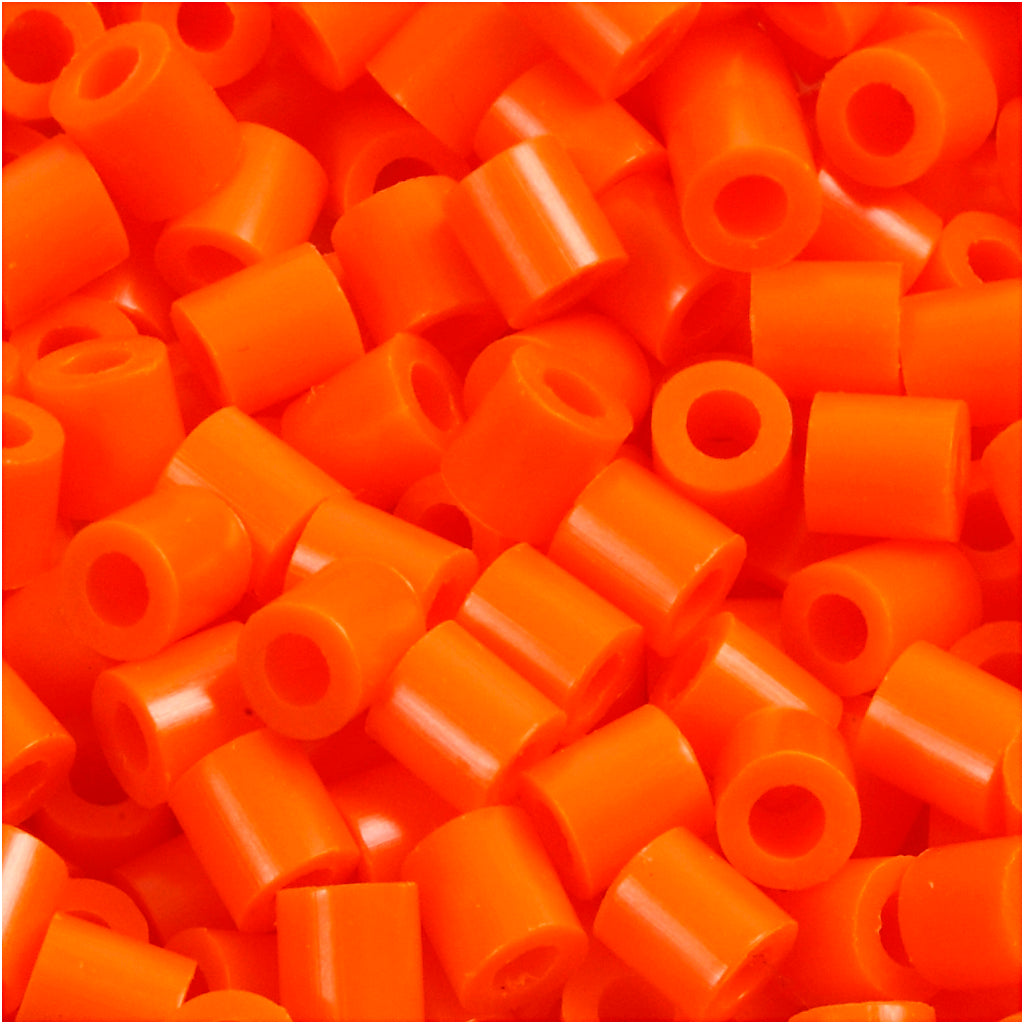 Nabbi foto kralen, afm 5x5 mm, gatgrootte 2,5 mm, medium, helder oranje (13), 1100 stuk 1 doos