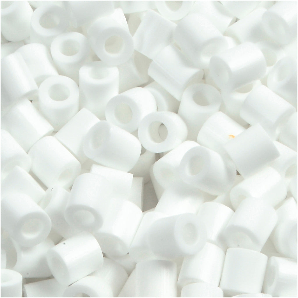 Nabbi foto kralen, afm 5x5 mm, gatgrootte 2,5 mm, medium, wit (15), 1100 stuk 1 doos
