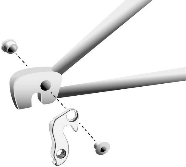 Union Derailleurpad GH-101 med skruesett M8x0.75