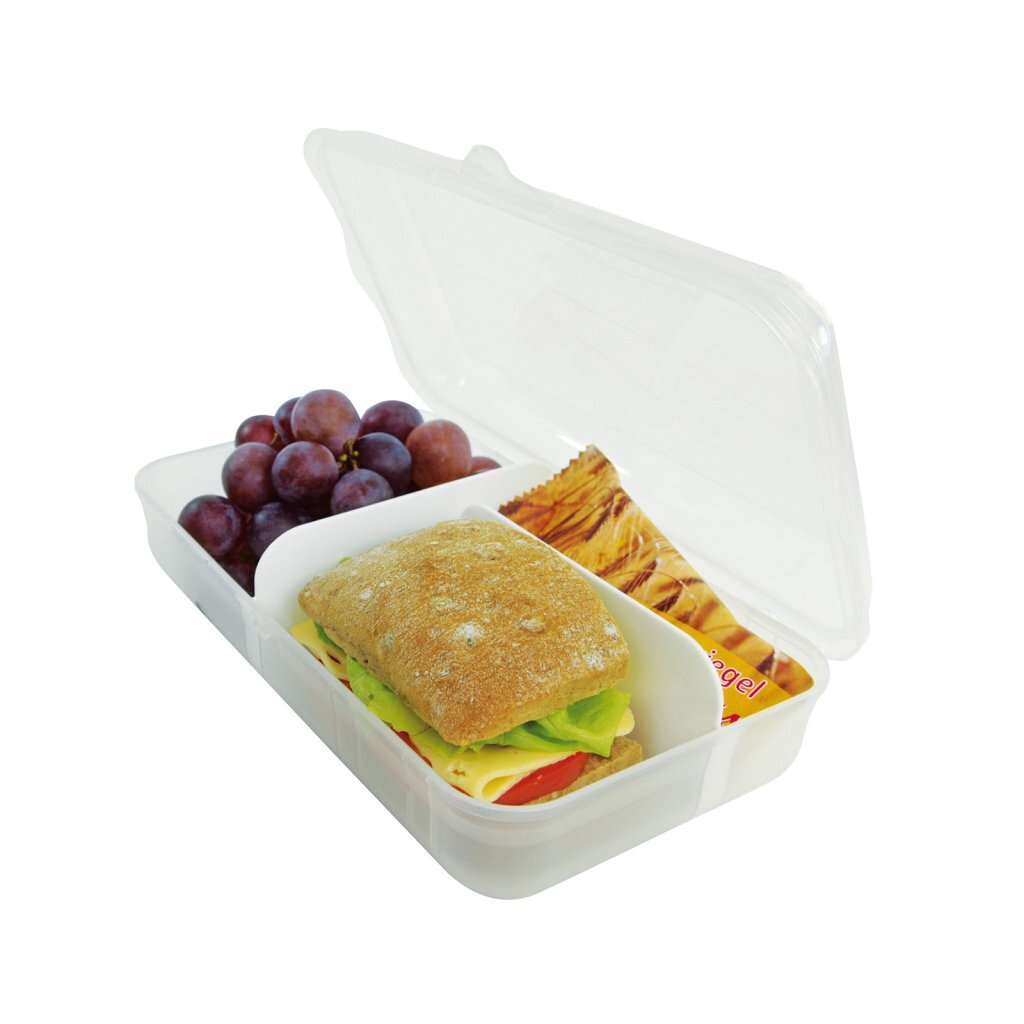 Rotho fun lunchbox with dividers 1.7l transparent